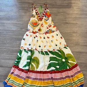 Farm Rio brand new w tags Mixed Picnic Maxi Dress (S)
